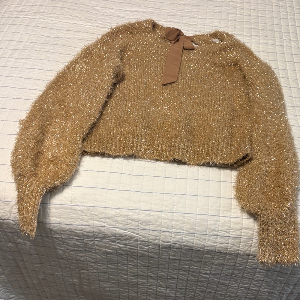 Cato Shimmering Gold Women's Sweater